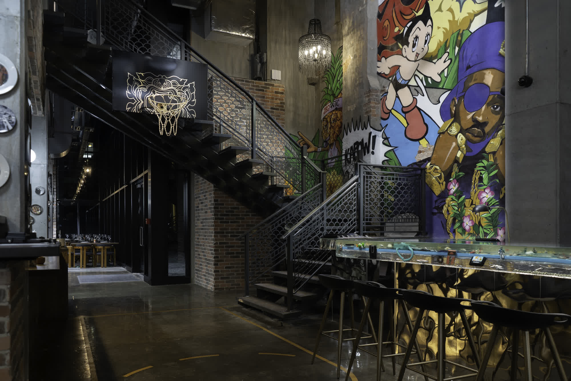 The Farsides staircase and mezzanine