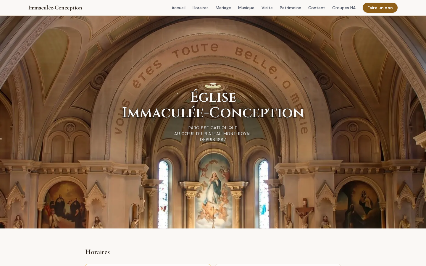 Église Immaculée-Conception website